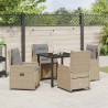 Ensemble de salle à manger pour jardin 5 pcs polyrotin 613900613900