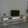 Meuble TV avec lumières LED Gris béton 215x36,5x40 cm 613901613901