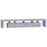 Meuble TV avec lumières LED Gris béton 230x36,5x40 cm 613904613904