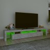Meuble TV avec lumières LED Gris béton 230x36,5x40 cm 613904613904