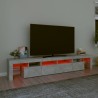 Meuble TV avec lumières LED Gris béton 230x36,5x40 cm 613904613904