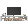 Meuble TV avec lumières LED Gris béton 230x36,5x40 cm 613904613904