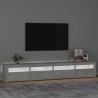 Meuble TV avec lumières LED Gris béton 240x35x40 cm 613905613905