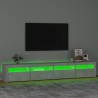 Meuble TV avec lumières LED Gris béton 240x35x40 cm 613905613905