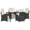 Ensemble de salle à manger pour jardin 5 pcs Noir polyrotin 613909613909