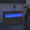 Meuble TV avec lumières LED gris béton 60x35x40 cm 613913613913