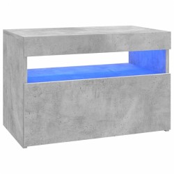Meuble TV avec lumières LED gris béton 60x35x40 cm 613913613913