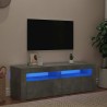 Meuble TV avec lumières LED gris béton 120x35x40 cm 613914613914