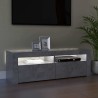 Meuble TV avec lumières LED gris béton 120x35x40 cm 613914613914