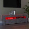 Meuble TV avec lumières LED gris béton 120x35x40 cm 613914613914