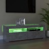 Meuble TV avec lumières LED gris béton 120x35x40 cm 613914613914
