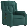 Fauteuil de massage inclinable électrique Vert foncé Tissu 613916613916
