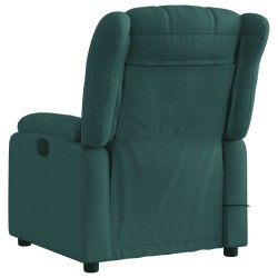 Fauteuil de massage inclinable électrique Vert foncé Tissu 613916613916