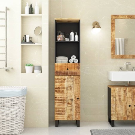Armoire de salle de bain 38x33x160 cm bois massif de manguier 613920613920