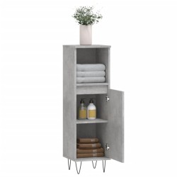 Armoire de salle de bain gris béton 30x30x100 cm 613929613929
