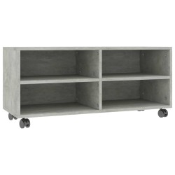 Meuble TV avec roulettes Gris béton 90x35x35 cm Bois ingénierie 613930613930