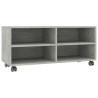 Meuble TV avec roulettes Gris béton 90x35x35 cm Bois ingénierie 613930613930