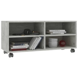 Meuble TV avec roulettes Gris béton 90x35x35 cm Bois ingénierie 613930613930