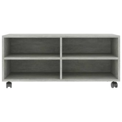 Meuble TV avec roulettes Gris béton 90x35x35 cm Bois ingénierie 613930613930