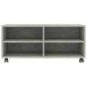 Meuble TV avec roulettes Gris béton 90x35x35 cm Bois ingénierie 613930613930
