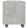 Meuble TV avec roulettes Gris béton 90x35x35 cm Bois ingénierie 613930613930