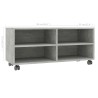 Meuble TV avec roulettes Gris béton 90x35x35 cm Bois ingénierie 613930613930