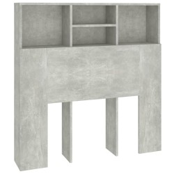 Armoire de tête de lit Gris béton 100x19x103,5 cm 613931613931