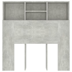Armoire de tête de lit Gris béton 100x19x103,5 cm 613931613931