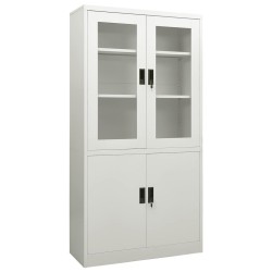 Armoire de bureau Gris clair 90x40x180 cm Acier 613937613937