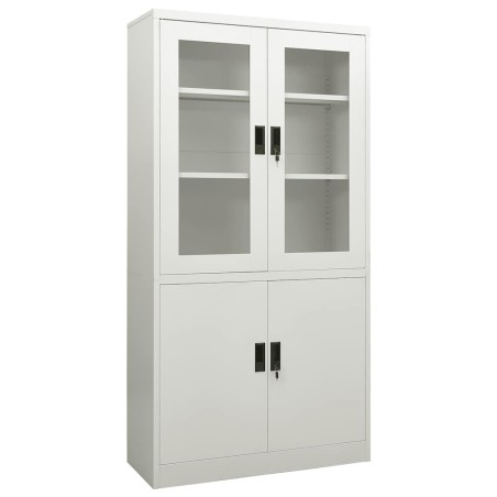 Armoire de bureau Gris clair 90x40x180 cm Acier 613937613937