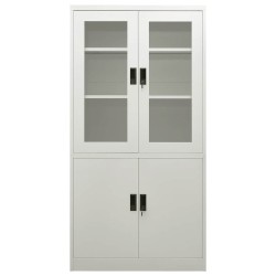 Armoire de bureau Gris clair 90x40x180 cm Acier 613937613937