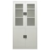 Armoire de bureau Gris clair 90x40x180 cm Acier 613937613937
