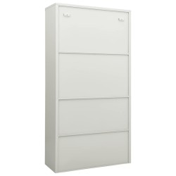 Armoire de bureau Gris clair 90x40x180 cm Acier 613937613937