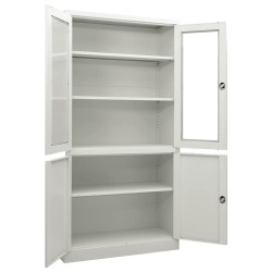 Armoire de bureau Gris clair 90x40x180 cm Acier 613937613937
