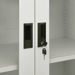 Armoire de bureau Gris clair 90x40x180 cm Acier 613937613937
