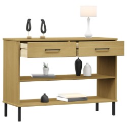 Armoire console avec pieds en métal Marron Bois pin massif OSLO 613938613938