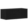 Meuble TV avec tiroir Chêne noir 80x34x30 cm Bois d'ingénierie 613941613941