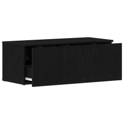 Meuble TV avec tiroir Chêne noir 80x34x30 cm Bois d'ingénierie 613941613941
