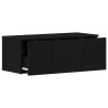 Meuble TV avec tiroir Chêne noir 80x34x30 cm Bois d'ingénierie 613941613941