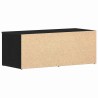 Meuble TV avec tiroir Chêne noir 80x34x30 cm Bois d'ingénierie 613941613941