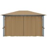 Tonnelle avec rideau 400x300 cm Taupe Aluminium 613942613942