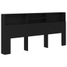 Armoire de tête de lit Noir 220x19x103,5 cm 613943613943