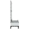 Bac de jardin avec treillis et roues 3 pc Blanc PP 613946613946