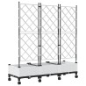 Bac de jardin avec treillis et roues 3 pc Blanc PP 613946613946