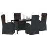 Ensemble de salle à manger pour jardin 5 pcs Noir polyrotin 613948613948