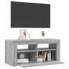 Meuble TV avec lumières LED Sonoma gris 90x35x40 cm 613949613949