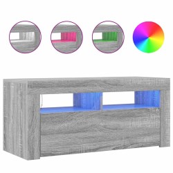 Meuble TV avec lumières LED Sonoma gris 90x35x40 cm 613949613949