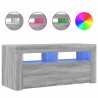 Meuble TV avec lumières LED Sonoma gris 90x35x40 cm 613949613949