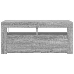 Meuble TV avec lumières LED Sonoma gris 90x35x40 cm 613949613949
