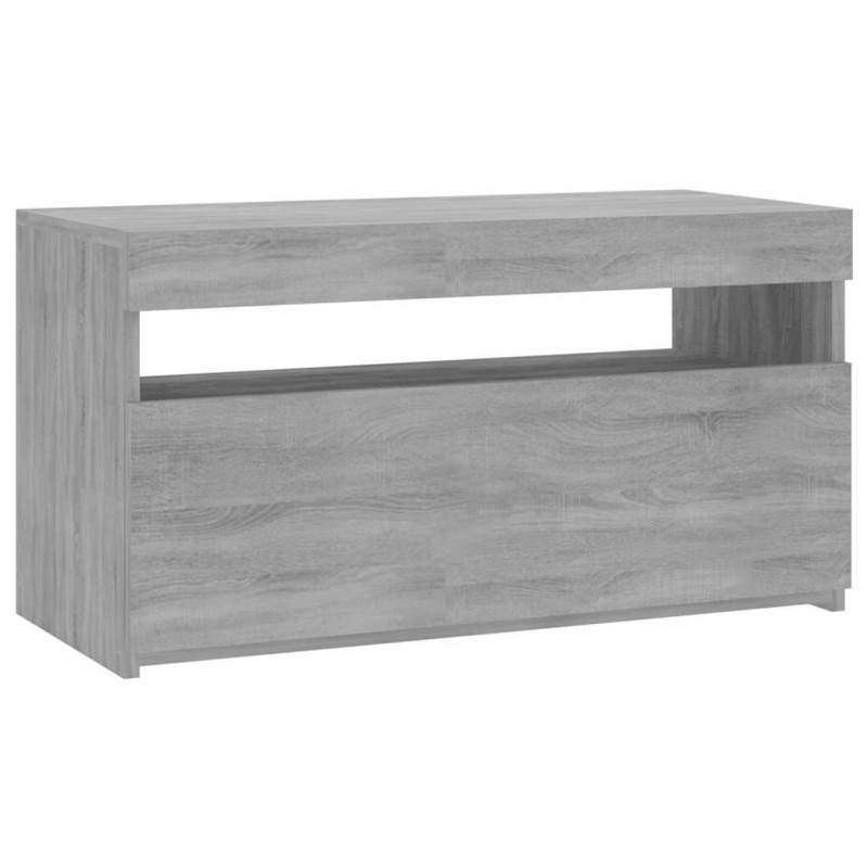 Meuble TV avec lumières LED Sonoma gris 75x35x40 cm 613953613953